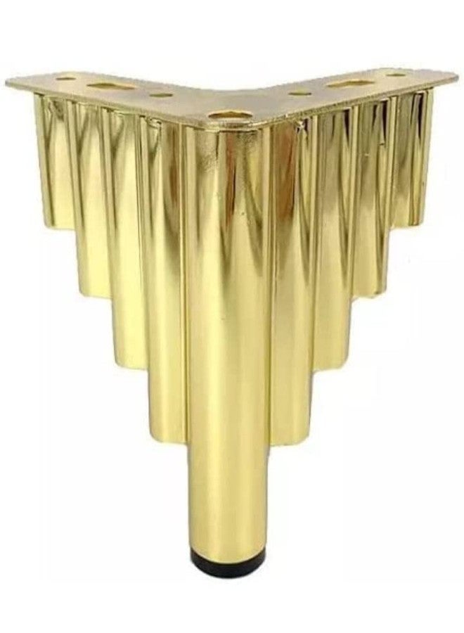AAKASH DECOR Sofa & Furniture Legs 6 Inch / 15 Cms Mountain Shape PVD Gold Finish Set of 4 (Comes with Warrenty) - Image 1